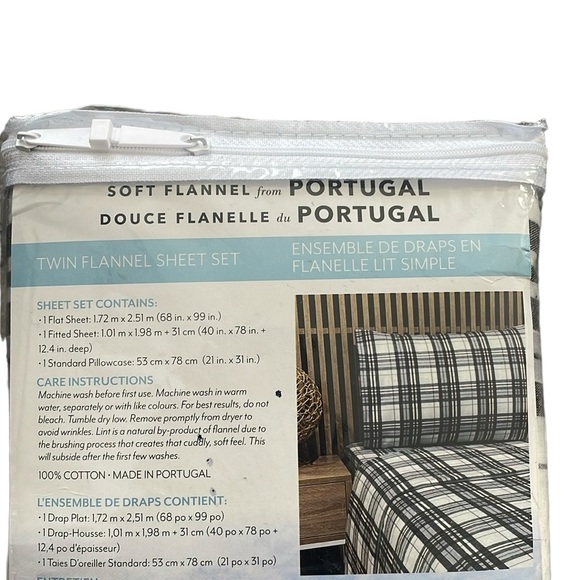 Soft Flannel from Portugal Twin Sheet Set - Picture 4 of 5